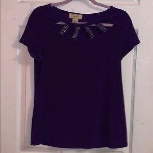 Purple Silky Dressy Blouse